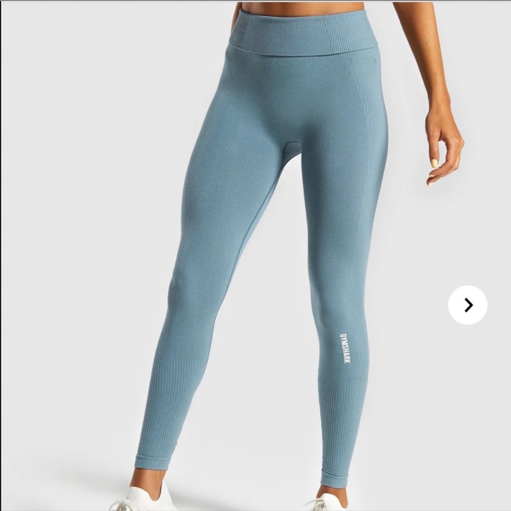 Gymshark power down stormy turquoise legging small